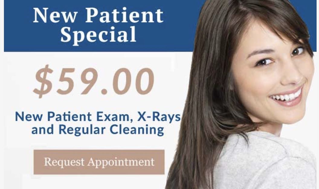 New Patient Exam, X-Rays and Regular Cleaning $59.00
